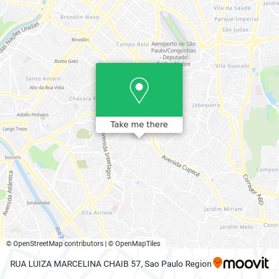 Mapa RUA LUIZA MARCELINA CHAIB 57