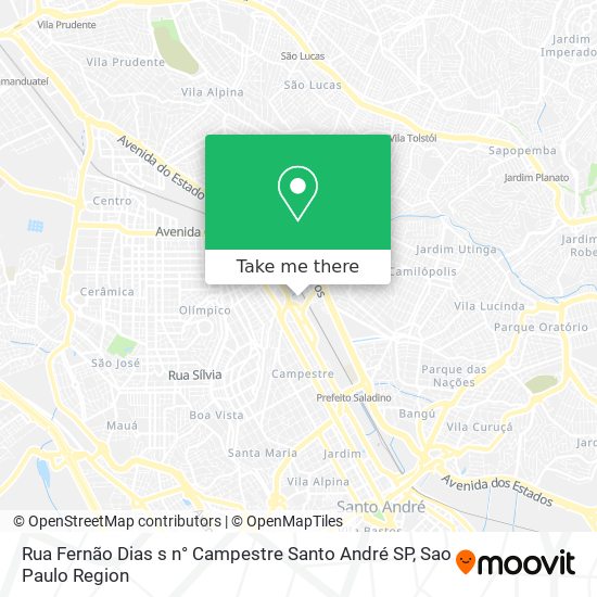 Rua Fernão Dias  s n°   Campestre   Santo André   SP map