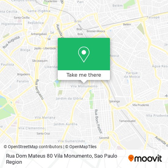 Mapa Rua Dom Mateus 80   Vila Monumento