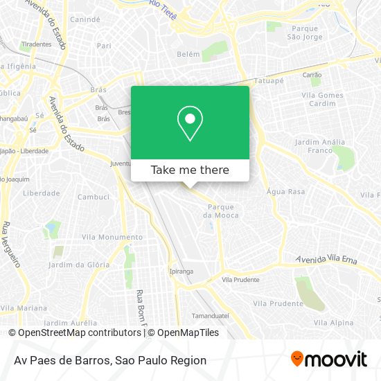 Mapa Av  Paes de Barros