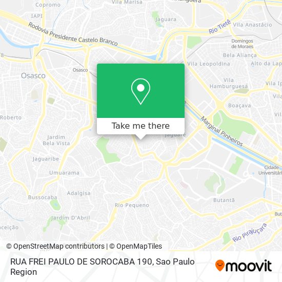 Mapa RUA FREI PAULO DE SOROCABA 190