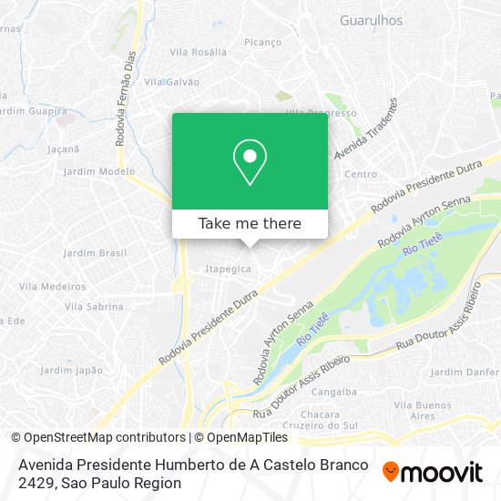 Mapa Avenida Presidente Humberto de A  Castelo Branco 2429