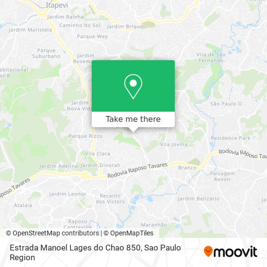 Estrada Manoel Lages do Chao 850 map