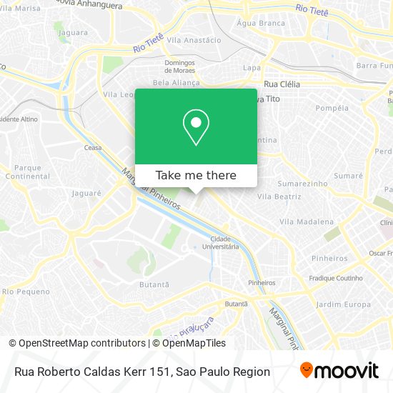 Mapa Rua Roberto Caldas Kerr 151
