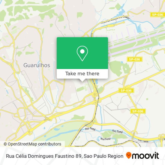 Mapa Rua Célia Domingues Faustino 89