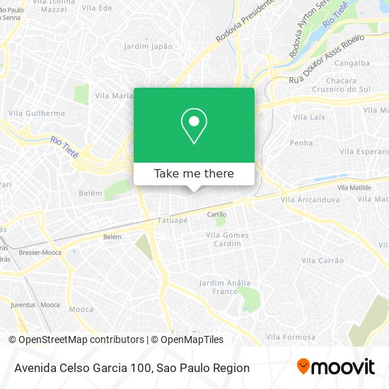 Avenida Celso Garcia 100 map