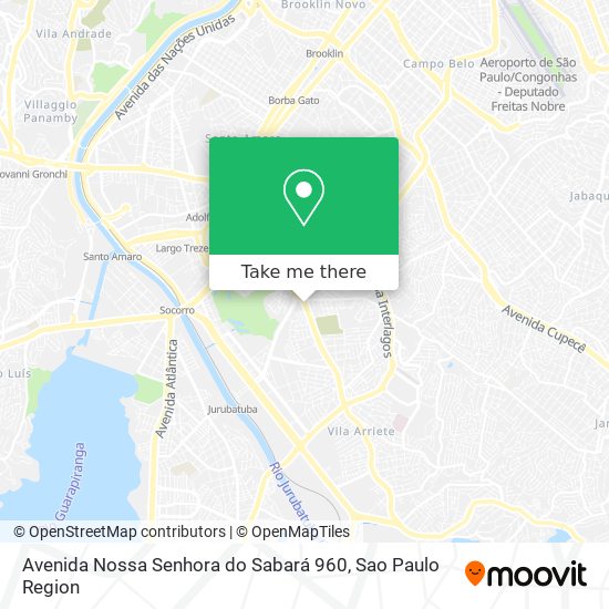 Mapa Avenida Nossa Senhora do Sabará 960