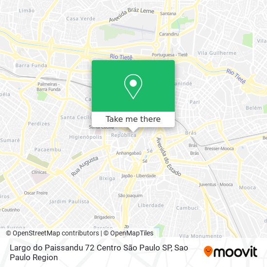Mapa Largo do Paissandu  72   Centro   São Paulo   SP