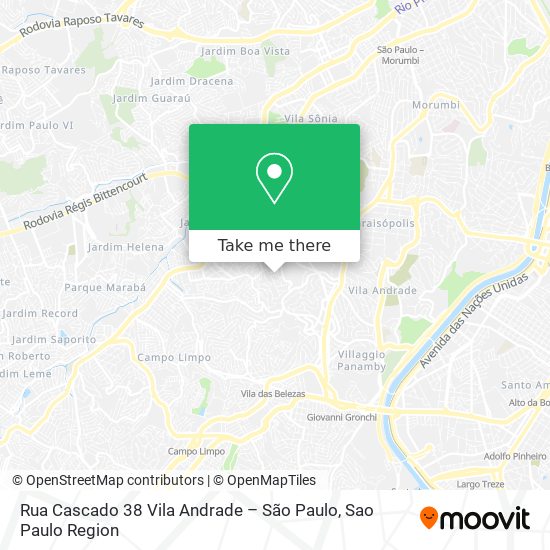 Rua Cascado  38   Vila Andrade – São Paulo map