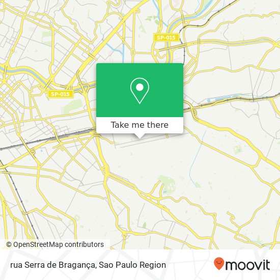 Mapa rua Serra de Bragança