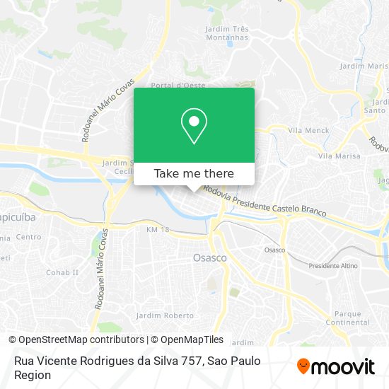 Rua Vicente Rodrigues da Silva 757 map