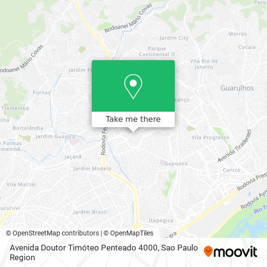 Avenida Doutor Timóteo Penteado 4000 map