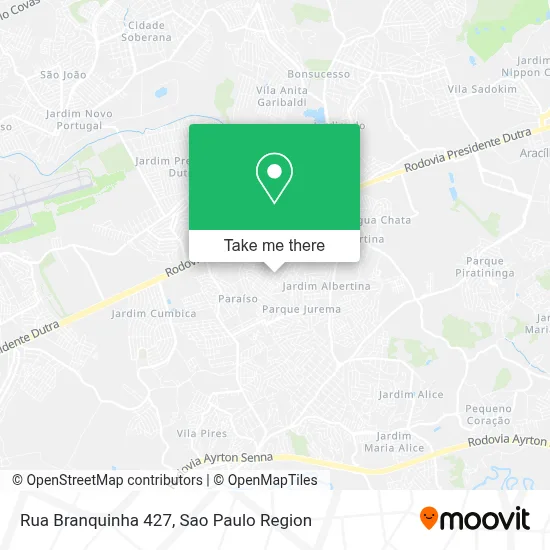 Rua Branquinha 427 map