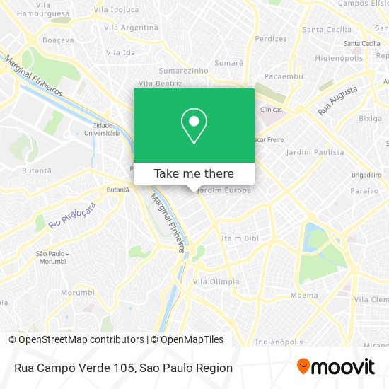 Mapa Rua Campo Verde 105