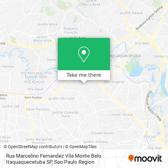 Rua Marcelino Fernandez  Vila Monte Belo  Itaquaquecetuba   SP map