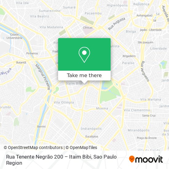 Rua Tenente Negrão  200 – Itaim Bibi map