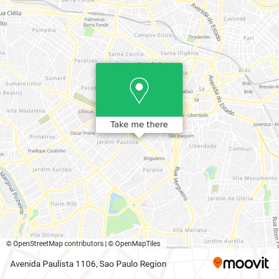 Mapa Avenida Paulista 1106