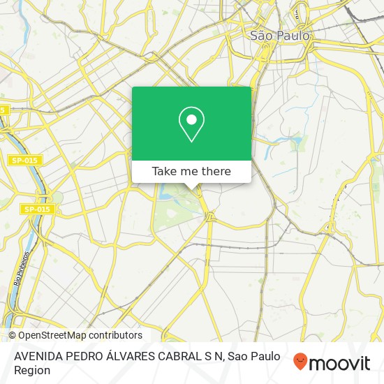 AVENIDA PEDRO ÁLVARES CABRAL  S N map