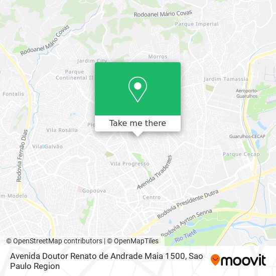 Mapa Avenida Doutor Renato de Andrade Maia 1500