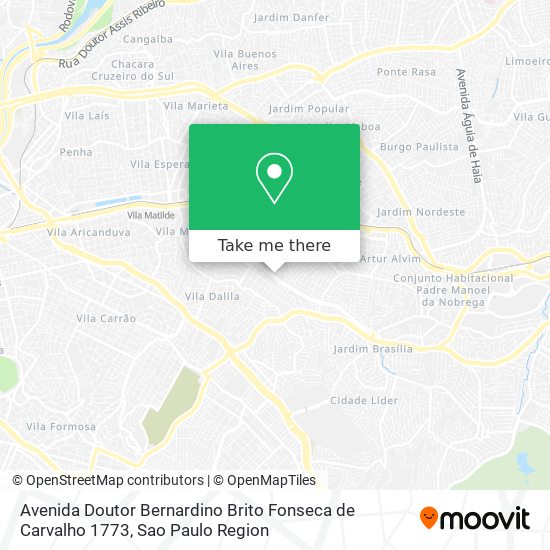 Avenida Doutor Bernardino Brito Fonseca de Carvalho 1773 map