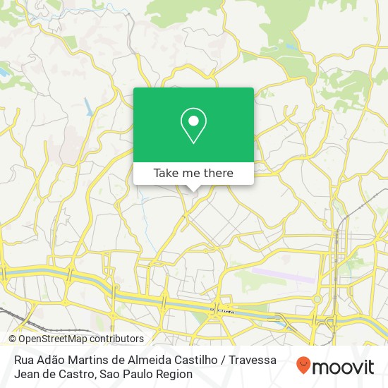 Mapa Rua Adão Martins de Almeida Castilho / Travessa Jean de Castro