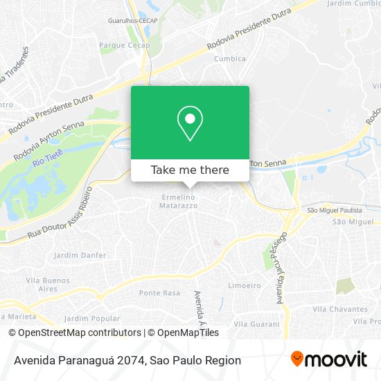 Mapa Avenida Paranaguá 2074