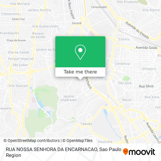 Mapa RUA NOSSA SENHORA DA ENCARNACAO