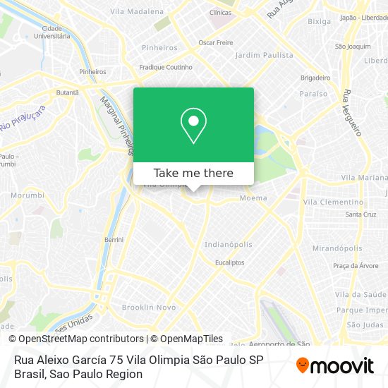 Mapa Rua Aleixo García  75   Vila Olimpia  São Paulo   SP  Brasil