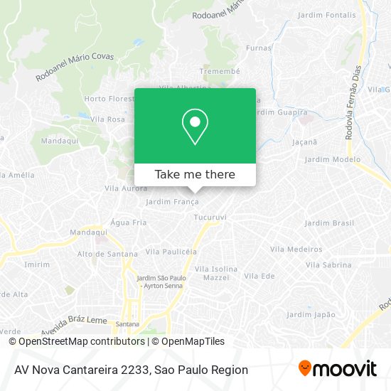 Mapa AV Nova Cantareira 2233