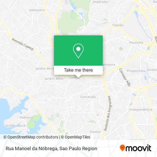 Mapa Rua Manoel da Nóbrega