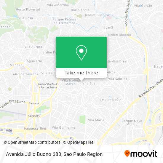 Mapa Avenida Júlio Buono 683