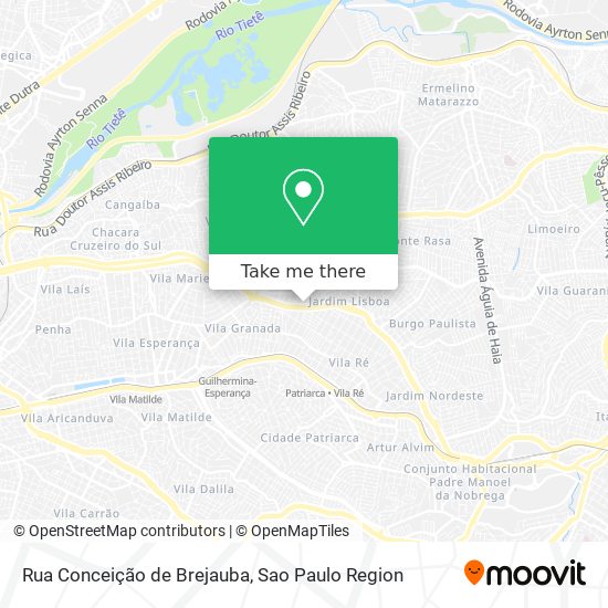 Rua Conceição de Brejauba map