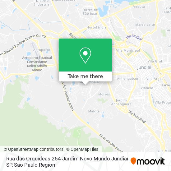 Rua das Orquídeas  254   Jardim Novo Mundo   Jundiaí   SP map