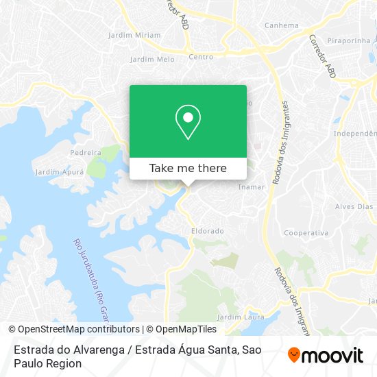 Mapa Estrada do Alvarenga / Estrada Água Santa