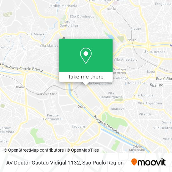 AV Doutor Gastão Vidigal 1132 map