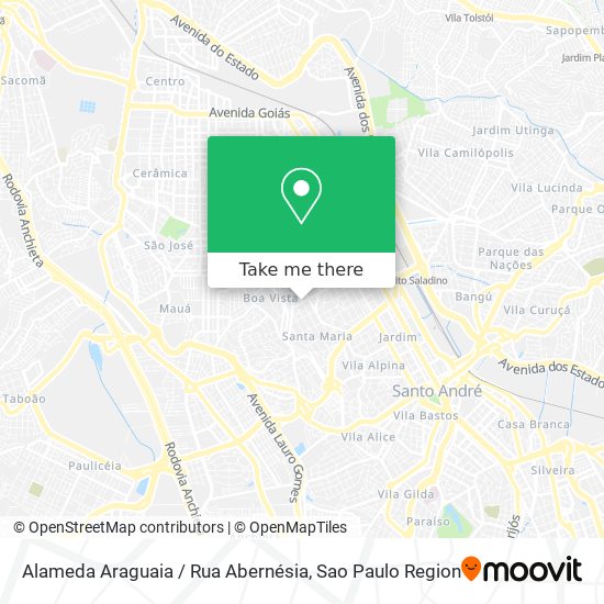 Alameda Araguaia / Rua Abernésia map