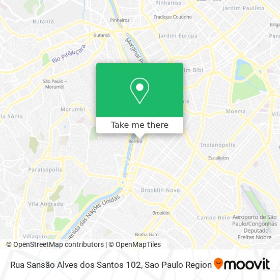 Mapa Rua Sansão Alves dos Santos 102