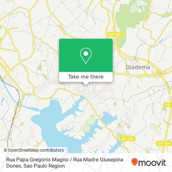 Mapa Rua Papa Gregório Magno / Rua Madre Giusepina Dones