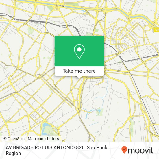 AV BRIGADEIRO LUÍS ANTÔNIO 826 map