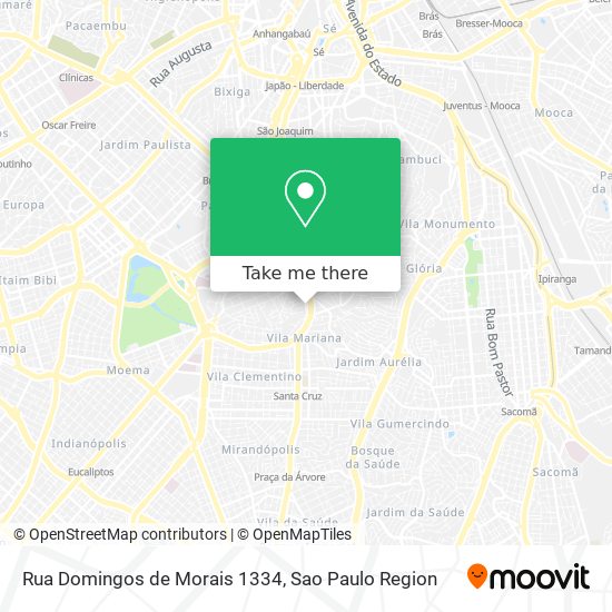 Rua Domingos de Morais 1334 map