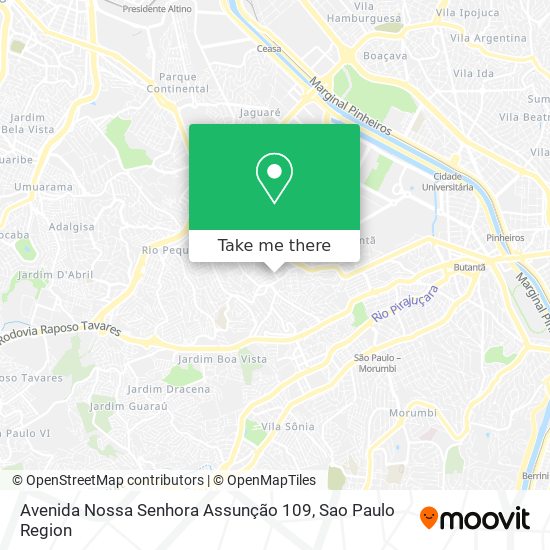 Avenida Nossa Senhora Assunção 109 map