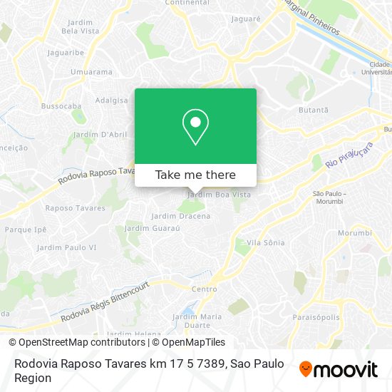 Mapa Rodovia Raposo Tavares  km 17 5 7389