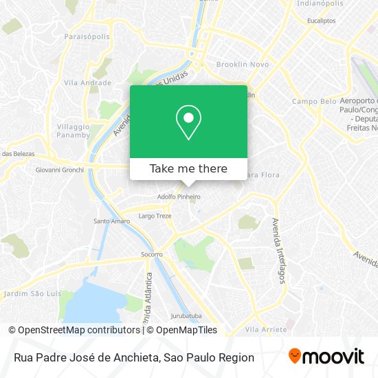 Mapa Rua Padre José de Anchieta