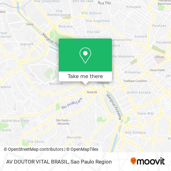 Mapa AV DOUTOR VITAL BRASIL