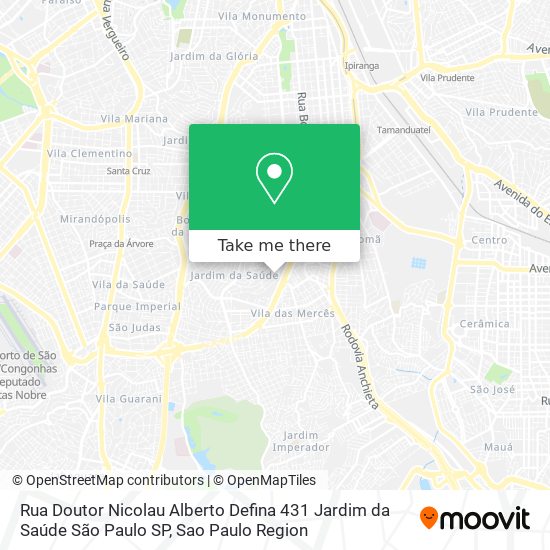 Rua Doutor Nicolau Alberto Defina  431   Jardim da Saúde   São Paulo   SP map