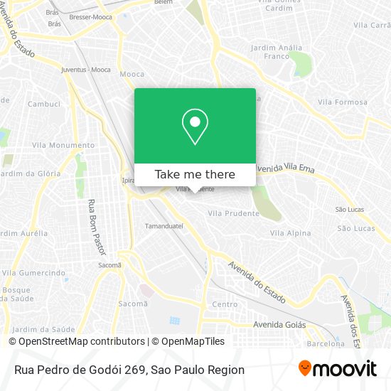 Mapa Rua Pedro de Godói 269