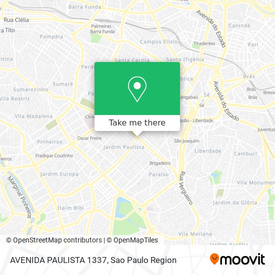 Mapa AVENIDA PAULISTA  1337