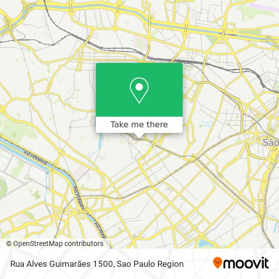 Mapa Rua Alves Guimarães 1500