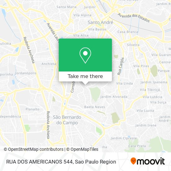 Mapa RUA DOS AMERICANOS 544