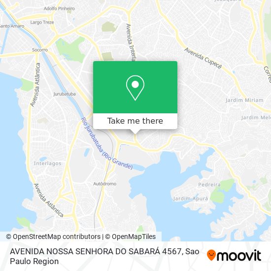 Mapa AVENIDA NOSSA SENHORA DO SABARÁ  4567